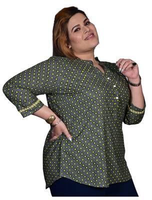 Grey printed poly cotton cotton-tops 3