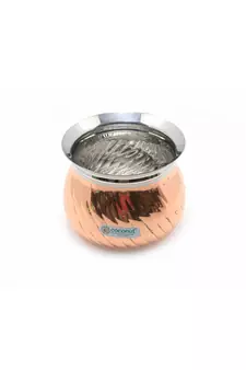 Coconut Stainless Steel - Cookware/Bells Copper Twister  Handi -1 Unit - Capacity - 1850 ML