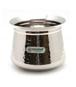 Coconut Stainless Steel - Cookware/ Fiji Hammered Handi With Lid-1 Unit - Capacity - 2000 ML