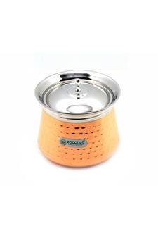 Coconut Stainless Steel - Cookware/ Athens Copper Hammered Handi With Lid-1 Unit - Capacity - 500 ML