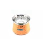 Coconut Stainless Steel - Cookware/ Athens Copper Hammered Handi With Lid-1 Unit - Capacity - 850 ML