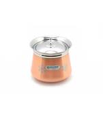 Coconut Stainless Steel - Cookware/  Benin Copper Silver Flower Handi With Lid-1 Unit - Capacity - 2500 ML