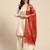 White printed chanderi silk salwar