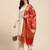 White printed chanderi silk salwar