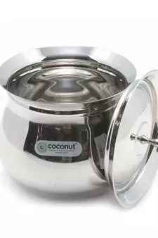 Coconut Stainless Steel - Cookware/ Royal Handi With Lid-1 Unit - Capacity - 500 ML