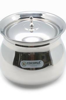 Coconut Stainless Steel - Cookware / Royal Handi With Lid-1 Unit - Capacity - 1400 ML