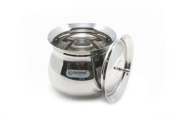 Coconut Stainless Steel - Cookware / Royal Handi With Lid-1 Unit - Capacity - 1400 ML 2