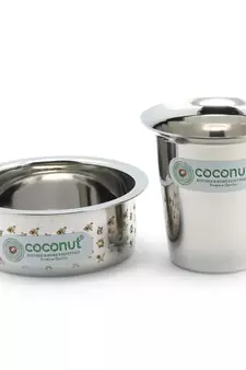 Coconut  Kumbakonam Dabara Set  Pack of 2 , Capacity -150ML Each Glass