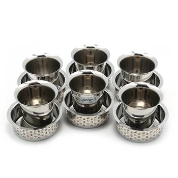 Coconut  Kumbakonam Dabara Set  Pack of 6  , Capacity -150MLEach Glass 3