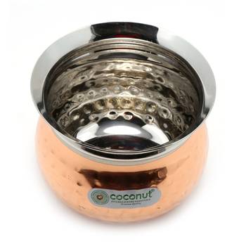 Coconut Stainless Steel - Cookware/Iveo Hammered Handi Capacity - 350 ML 2