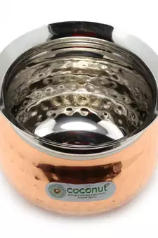 Coconut Stainless Steel - Cookware/Iveo Hammered Handi Capacity - 350 ML