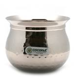 Coconut Stainless Steel - Cookware/Oreo Hammered Handi Capacity - 500 ML