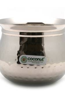 Coconut Stainless Steel - Cookware/Oreo Hammered Handi Capacity - 850 ML