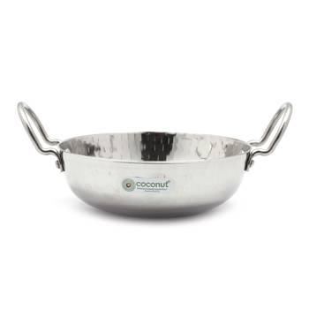 Coconut Stainless Steel Hammered Kadai/Cookware for Kithchen Essentials 1