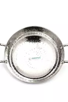 Coconut Stainless Steel Hammered Kadai/Cookware for Kithchen Essentials