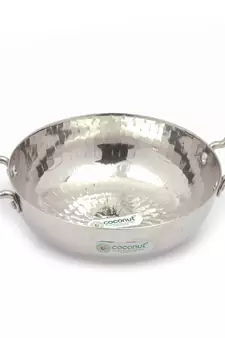 Coconut Stainless Steel Hammered Kadai/Cookware for Kithchen Essentials