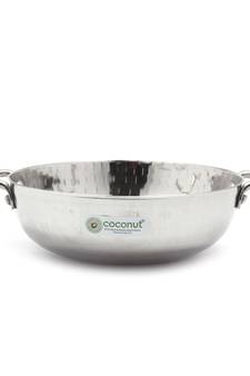 Coconut Stainless Steel Hammered Kadai/Cookware for Kithchen Essentials