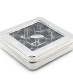 Coconut Stainless Steel Nano Square Masala Box See Thru Lid C Thru Masala Box with 9 Bowls