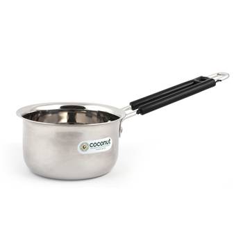 Coconut Stainless Steel Plain Sauce Pan- 1 Unit - Capacity -  1500ML, Color - Silver - Dimension - 18 Cms 2
