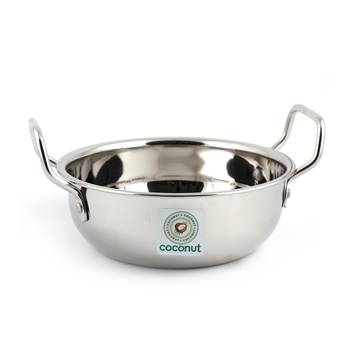 Coconut Stainless Steel Plain Kadai/Cookware For Kithchen Essential   Capacity - 1000 ML 1