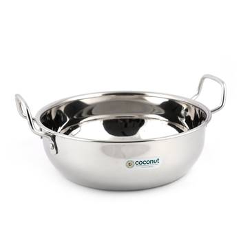 Coconut Stainless Steel Plain Kadai/Cookware For Kithchen Essential   Capacity - 1000 ML 2