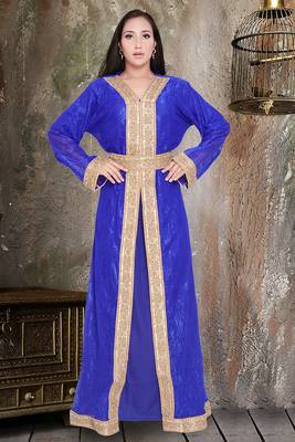 SALE New Event Moroccan Net Kaftans Wedding Dress Very Fancy Long Gown  1