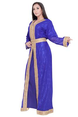 SALE New Event Moroccan Net Kaftans Wedding Dress Very Fancy Long Gown  4