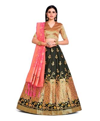 multicolor art silk ethnic lehengas 1