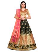 multicolor art silk ethnic lehengas