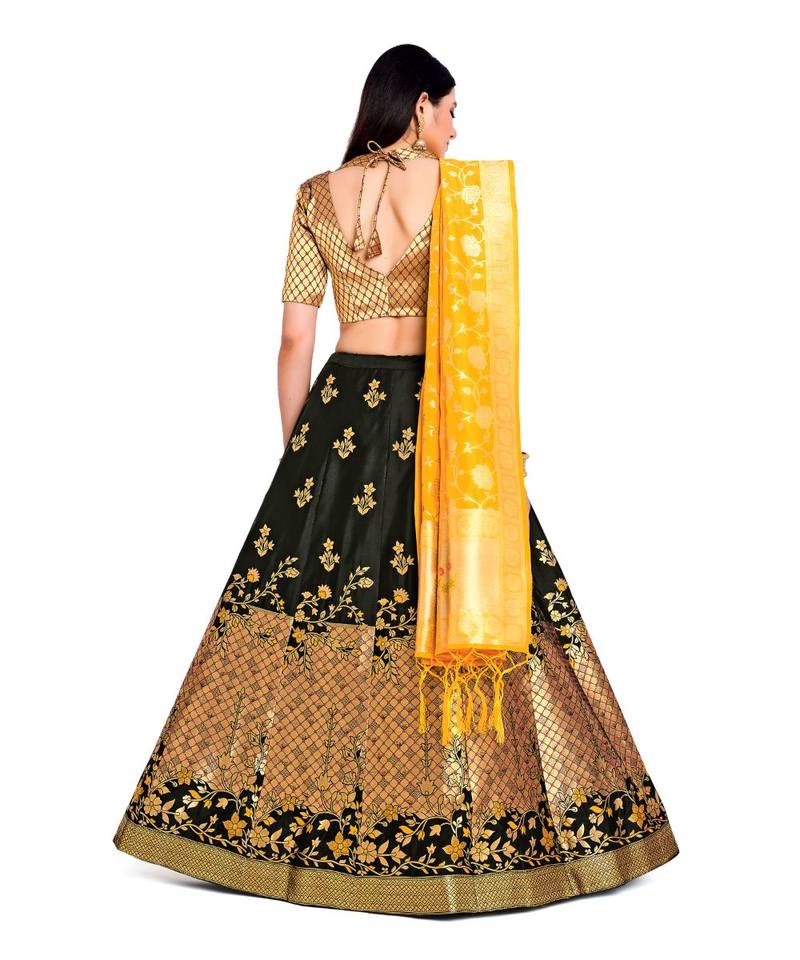 multicolor art silk ethnic lehengas