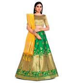 multicolor art silk ethnic lehengas