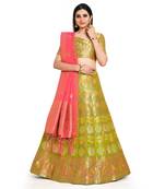 multicolor art silk ethnic lehengas