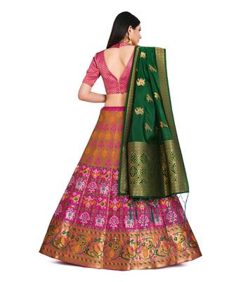 multicolor art silk ethnic lehengas 3