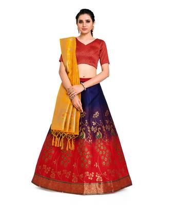 multicolor art silk ethnic lehengas 1