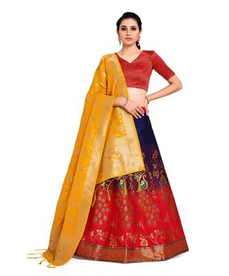 multicolor art silk ethnic lehengas 2