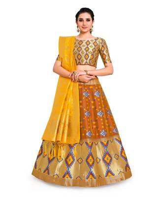 multicolor art silk ethnic lehengas 1