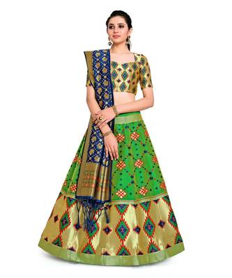multicolor art silk ethnic lehengas 1