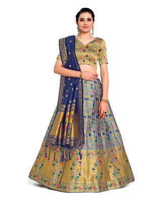 multicolor art silk ethnic lehengas 1