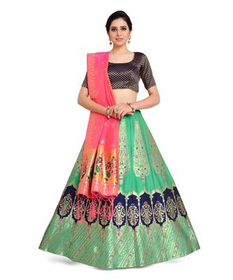 multicolor art silk ethnic lehengas 1