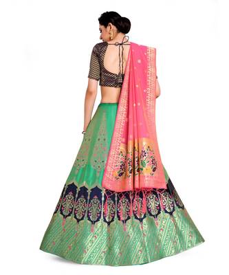 multicolor art silk ethnic lehengas 3