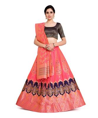 multicolor art silk ethnic lehengas 1