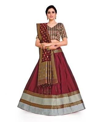 multicolor art silk ethnic lehengas 1