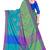 Women's  Blue Cotton Silk Foil Printed saree&Havey Belt with blouse piece