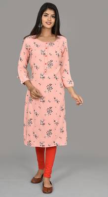 Pink Color phull patti design saganeri embroidery kurta 1