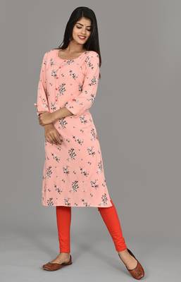Pink Color phull patti design saganeri embroidery kurta 5
