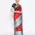 red Oraganza Silk Banarasi Zari Booti Skirt Border Saree