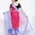 pink Oraganza Silk Banarasi Zari Booti Skirt Border Saree