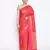 red Silk Blend Banarasi Satan Border saree