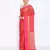 red Silk Blend Banarasi Satan Border saree
