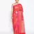 red Silk Blend Banarasi Satan Border saree
